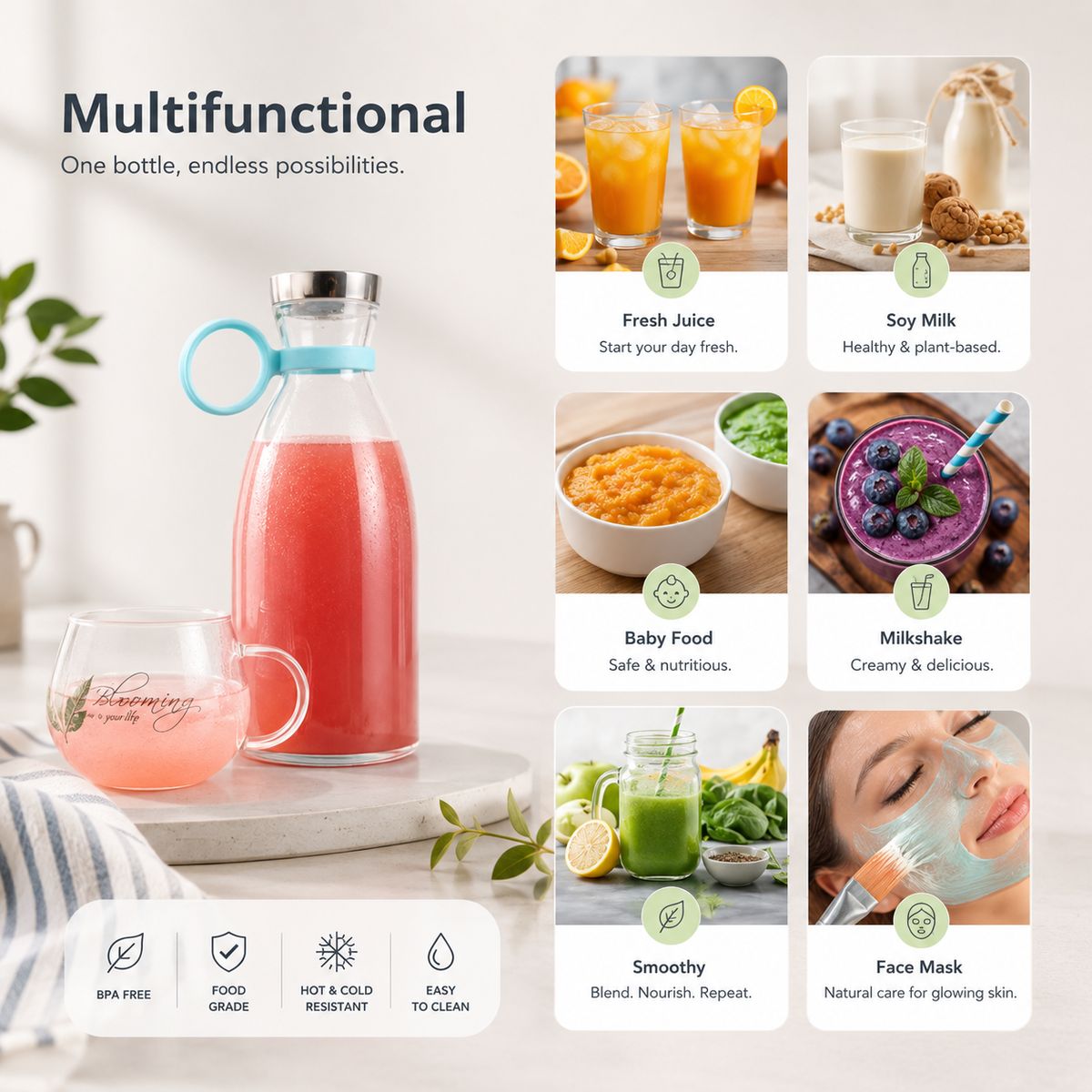 Compact and Portable Mini Juice Blender for Travel